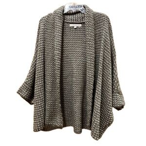 Lineamaglia Wool Alpaca Blend Brown Knit Cardigan, Large